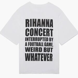 Rihanna SuperBowl RARE Savage X Fenty White Graphic Tee
